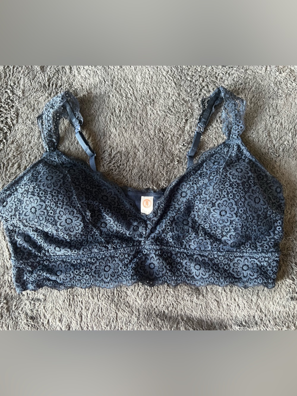wonder nation Navy Floral Lace Bralette